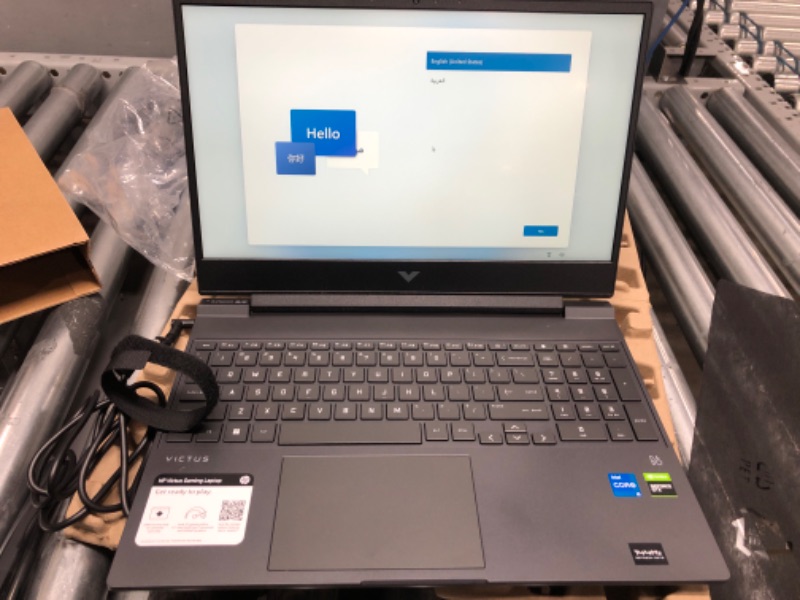 Photo 10 of **TESTED** 2022 HP Victus 15.6" 144Hz Gaming Laptop, Intel 12th Core i5-12450H, 8GB RAM, 512GB PCIe SSD, NVIDIA GeForce RTX 1650 Graphics 4GB, Backlit Keyboard, Windows 11 Pro, Mica Silver, 32GB USB Card
