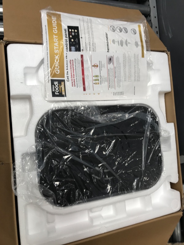 Photo 1 of Ninja DG551 Foodi Smart XL 6-in-1 Indoor Grill with Air Fry, Roast, Bake, Broil, & Dehydrate, Foodi Smart Thermometer, 2nd Generation, Black/Silver Ninja Foodi Smart XL Grill + Thermometer 2nd Generation