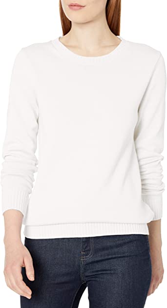 Photo 1 of Amazon Essentials Women's 100% Cotton Crewneck Sweater (Available in Plus Size)Medium 
