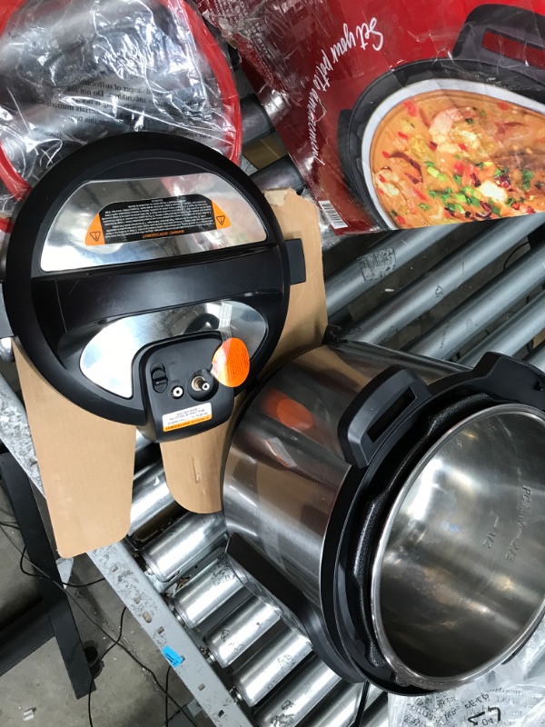 Photo 4 of **MINOR DAMAGE* MISSING PARTS* Instant Pot Duo Plus 9-in-1 Electric Pressure Cooker, Slow Cooker, Rice Cooker, Steamer, Sauté, Yogurt Maker, Warmer & Sterilizer, Includes App With Over 800 Recipes, Stainless Steel, 8 Quart 8QT Duo Plus