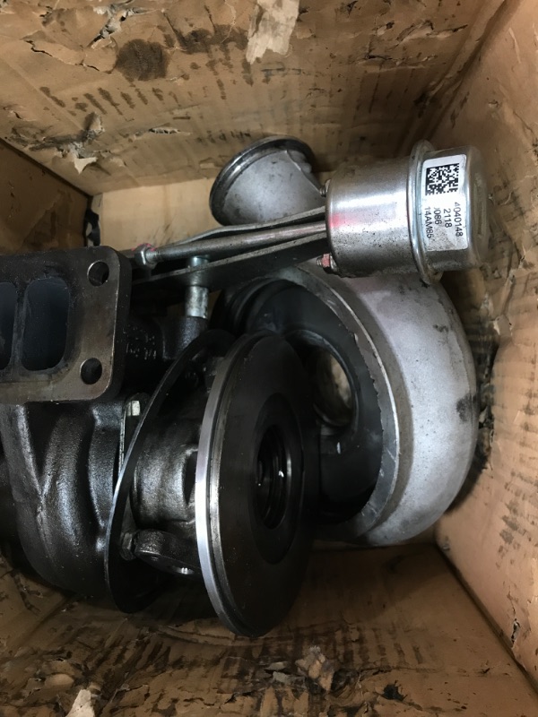 Photo 3 of **MAJOR DAMAGE PARTS ONLY* REVIEW PHOTOS**  BLACKHORSE-RACING Diesel Turbocharger HX35 HX35W Turbo Charger with Internal Wastegate Turbine Compatible with 1999 2000 2001 2002 Dodge Ram 2500 3500 5.9L Truck 6BT Cummins Engine (3592766)