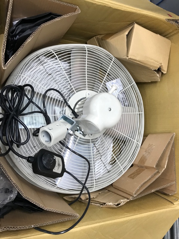 Photo 2 of **BENT WHICH MAKES A KNOCKING NOISE**
HydroMist Shrouded High-Pressure Oscillating Misting Fan, 24”, Off-White (1000 PSI Pump Required)
