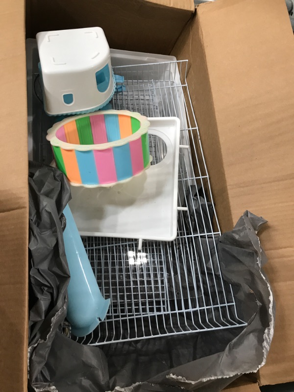 Photo 1 of **No info found**
Small pet cage, with exercise wheel, possibly missing parts