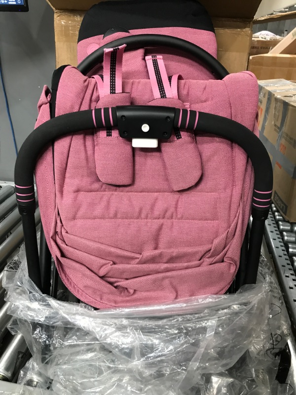 Photo 2 of CYBEX Eezy S Twist 2 Stroller, 360° Rotating Seat, Parent Facing or Forward Facing, One-Hand Recline, Compact Fold, Lightweight Travel Stroller, Stroller for Infants 6 Months+, Magnolia Pink