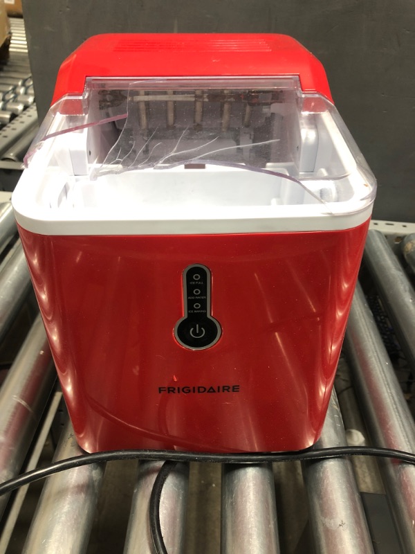 Photo 2 of ***PARTS ONLY*** Frigidaire EFIC102-RED Compact Making Machine, Large Portable Ice Maker, Red, Medium Red Ice Maker