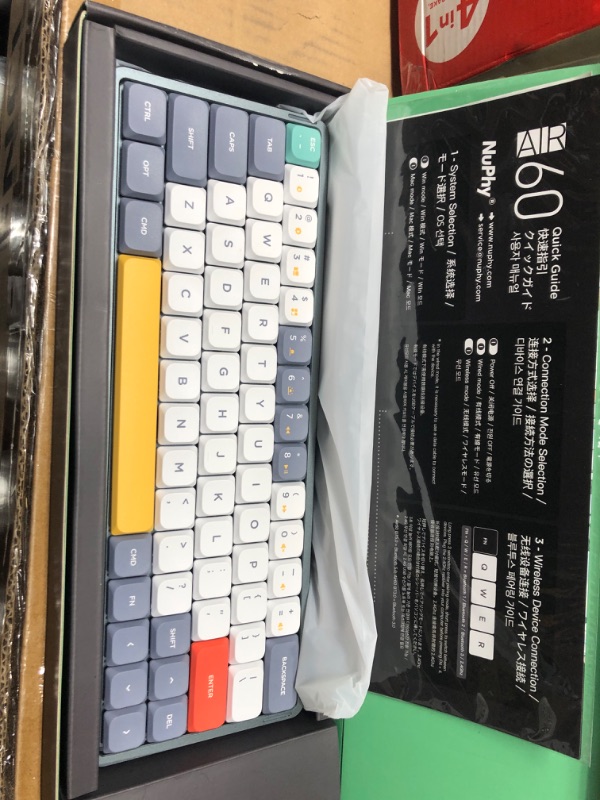 Photo 2 of nuphy Air75 Mechanical Keyboard, 75% Low Profile Wireless Keyboard, Supports Bluetooth 5.0, 2.4G and Wired Connection, Compatible with Windows and Mac OS Systems-Gateron Brown Switch