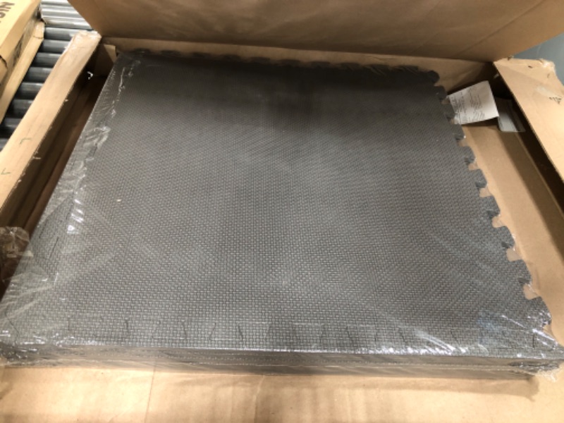 Photo 1 of Only one pack not 24 *** Foam Mat Floor Tiles, Interlocking EVA Foam Padding by Stalwart – Soft Flooring for Exercising, Yoga, Camping .375 Inches Grey 24 Pack-96 Sq Ft