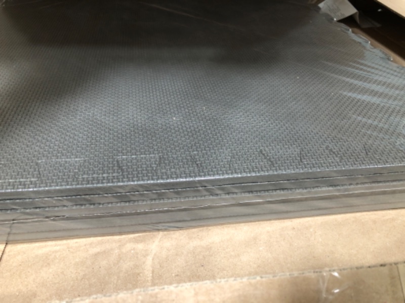 Photo 1 of Only one pack not 24 *** Foam Mat Floor Tiles, Interlocking EVA Foam Padding by Stalwart – Soft Flooring for Exercising, Yoga, Camping .375 Inches Grey 24 Pack-96 Sq Ft
