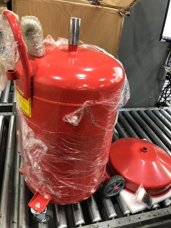 Photo 2 of **PARTS ONLY**
VEVOR Waste Oil Drain Tank 20 Gallon Portable Oil Drain Air Operated Drainer Oil Change, Oil Drain Container