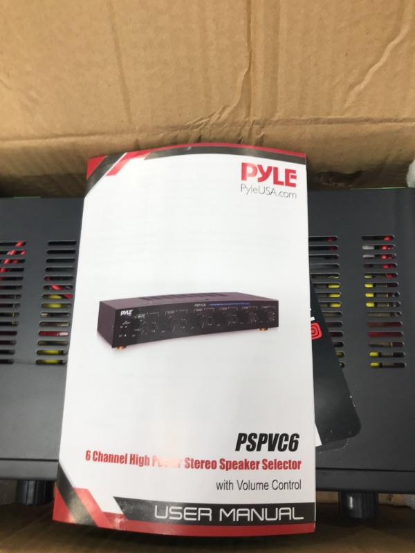 Photo 5 of Pyle Home Premium New&Improved 6 Zone Channel Speaker Switch Selector Volume Control Switch Box Hub Distribution Box for Multi Channel High Powered Amplifier Control 6 Pairs of Speakers -PSPVC6 Black