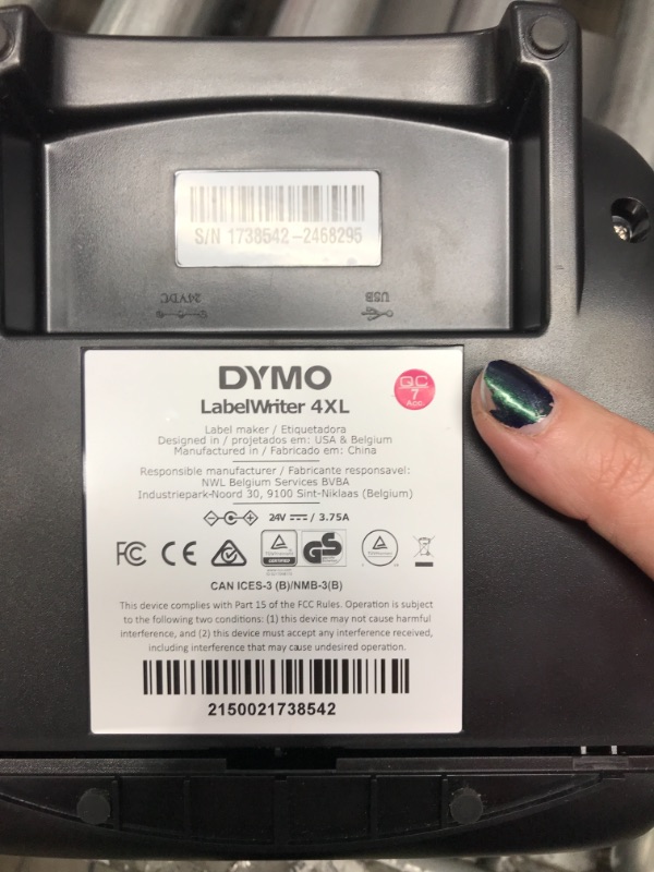 Photo 5 of Dymo Labelwriter 4Xl 4 4/25-Inch Labels 53 Labels/Minute 7 3/10W X 7 4/5D X 5 1/2H Dym1755120 ***MISSING POWER CORD***