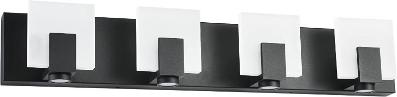 Photo 1 of SOLFART Dimmable LED Vanity Lights Matt Black Finishing Bathroom Light Bathroom Lights Above Mirror 4 Lights Vanity Lighting Fixtures 7249
