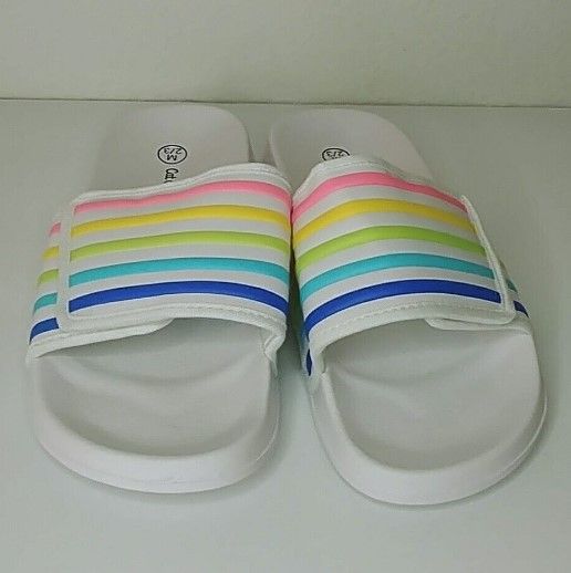 Photo 2 of Cat And Jack White Shane Sandals Slides Kids Size 2/3 Medium