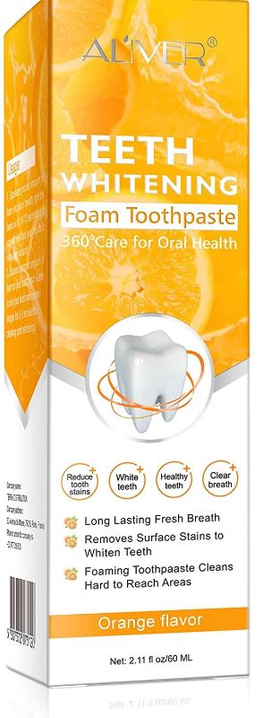 Photo 3 of 1PCS Foam Toothpaste , Foam Whitening Toothpaste ORANGE --EXP 8/4/25