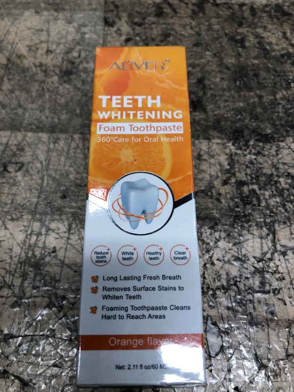 Photo 3 of 1PCS Foam Toothpaste , Foam Whitening Toothpaste ORANGE  --EXP 8/4/25