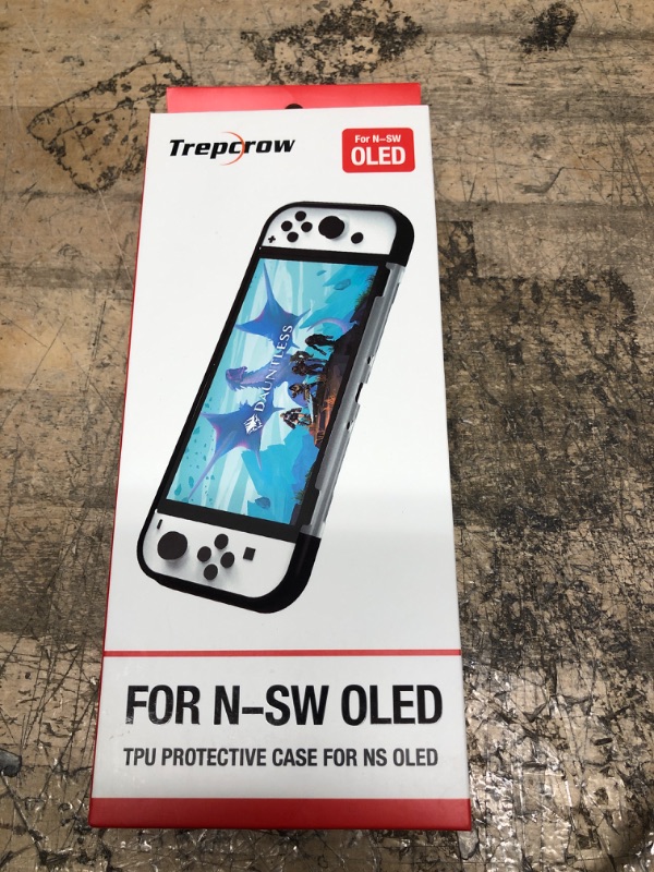 Photo 2 of Trepcrow Protective Case Fit for Nintendo Switch OLED, TPU Grip and PC Protective Case Cover with Shock-Absorption Compatible with Nintendo Switch OLED Console,Black