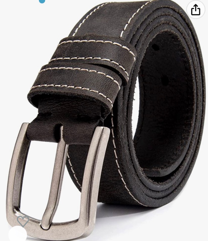 Photo 1 of BELT SIZE 42 HOLMANSE Italian Full Grain Leather Belt Men Western Cowboy Belt for Jeans 1.5 Wide 7 Holes Gift Box Packaging