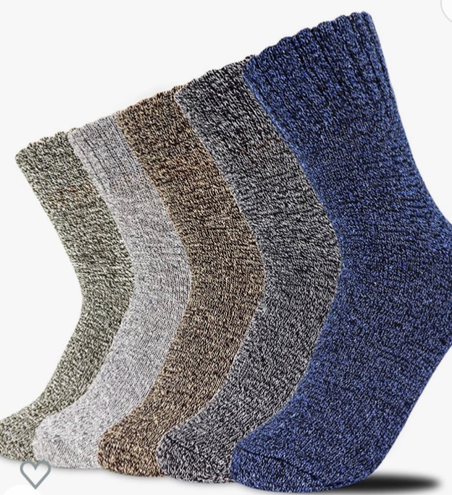 Photo 1 of 2 pack
YQHMT Wool Socks for Women Winter Warm Hiking Thick Thermal Vintage Knit Soft Comfy Crew Socks Gifts 5 Pack