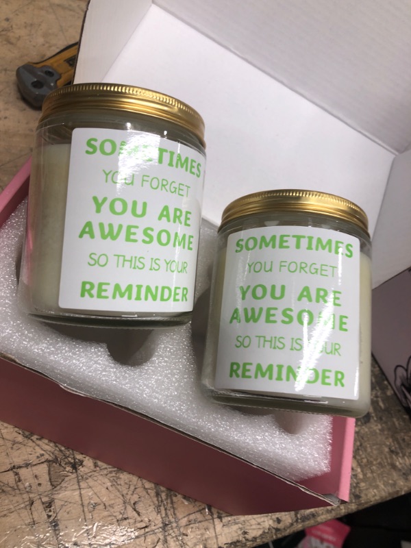 Photo 2 of Thank You Gifts for Women, Gifts for Women Best Friend Female, Candles Gifts for Women, Best Friend Birthday Gifts for Women, 2 Pack Lavender Candles Gifts for Women Her Friends Female Sometimes You Forget