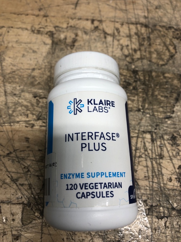 Photo 2 of 
Klaire Labs Interfase Plus - 'Anti-Biofilm' Enzyme Blend + EDTA - Gastrointestinal System, Gut Flora, Biofilm & Detox Support (120 Capsules) EXP --01/2024