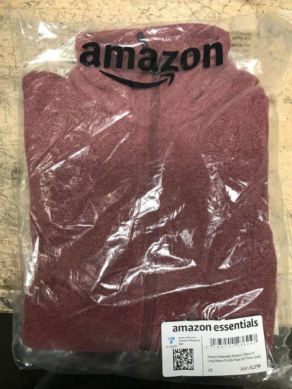 Photo 2 of Amazon Essentials Women's Classic-Fit Long-Sleeve Full-Zip Polar Soft Fleece Jacket (Available in Plus Size) Polyester Burgundy Heather X-Small