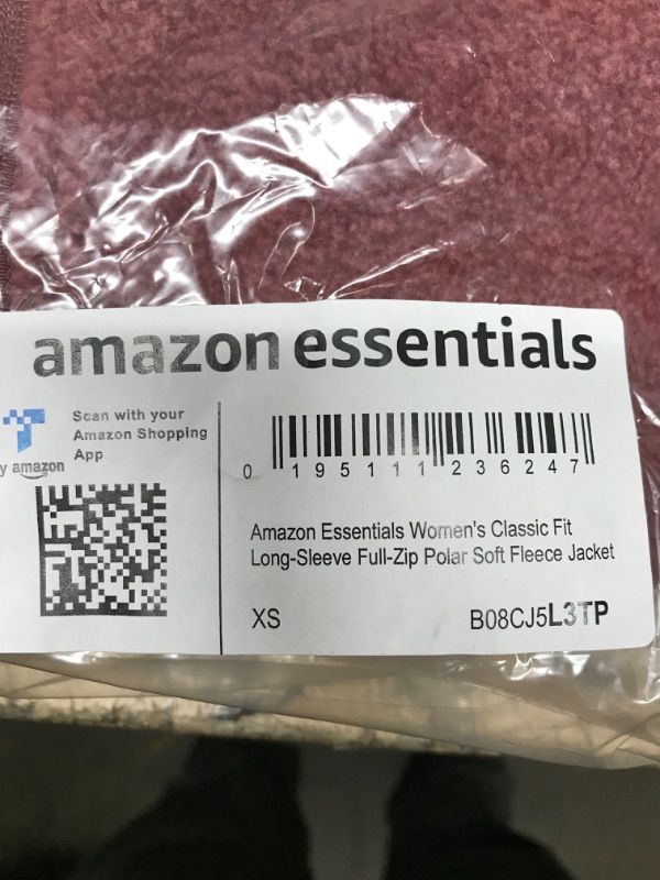 Photo 3 of Amazon Essentials Women's Classic-Fit Long-Sleeve Full-Zip Polar Soft Fleece Jacket (Available in Plus Size) Polyester Burgundy Heather X-Small