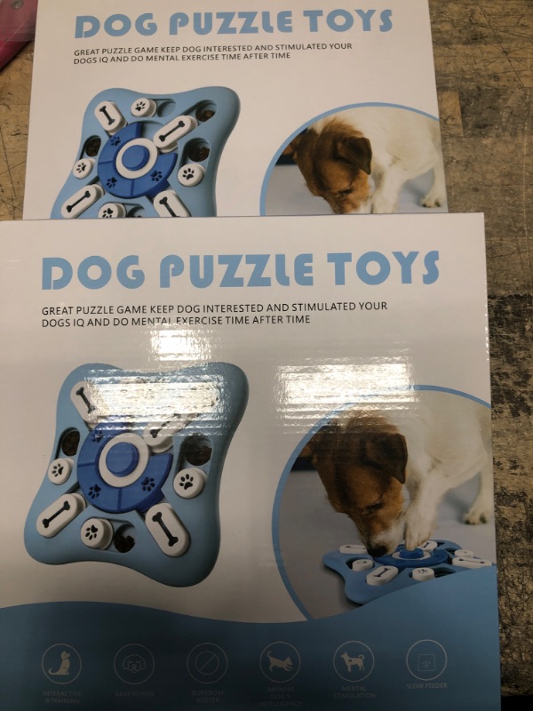 Photo 2 of 2 QTY [New Edition ] Dog Puzzle Toys- Dog Slow Feeder Dogs Food Puzzle Feeder Toys for IQ Training Aid Pets Digestion Dog Puzzle Toys for Smart Dogs