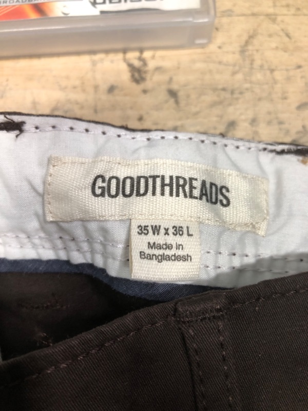 Photo 2 of 35W x 36L Brown Pants- Goodthreads