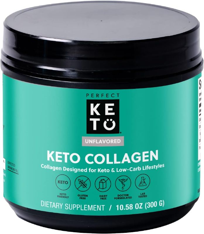 Photo 3 of *** EXP 12/2023 *** Perfect Keto Collagen Protein Powder with MCT Oil - Grassfed, GF, Multi Supplement, Best for Ketogenic Diets, Use as Keto Creamer, in Coffee and Shakes for Women & Men - Unflavored
