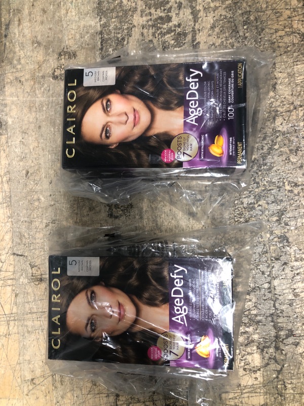 Photo 1 of 2 QTY Clairol Age Defy Hair Coloring Tools, 5 Medium Brown