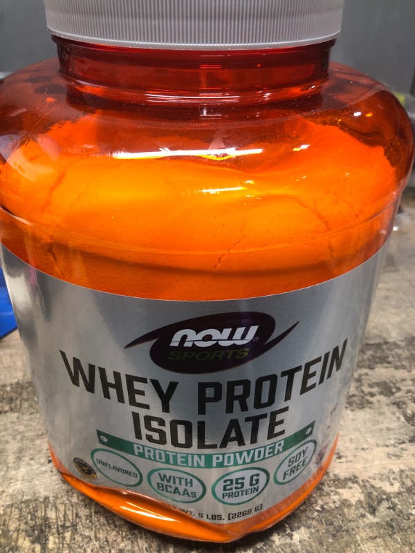 Photo 2 of *** EXP 11/2024 ***NOW Sports Nutrition, Whey Protein Isolate, 25 g With BCAAs, Unflavored Powder, 5-Pound 5 Pound (Pack of 1)