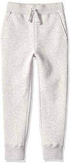 Photo 1 of Amazon Essentials Boys' Fleece Jogger Sweatpants, Grey Heather, Small 6-7
