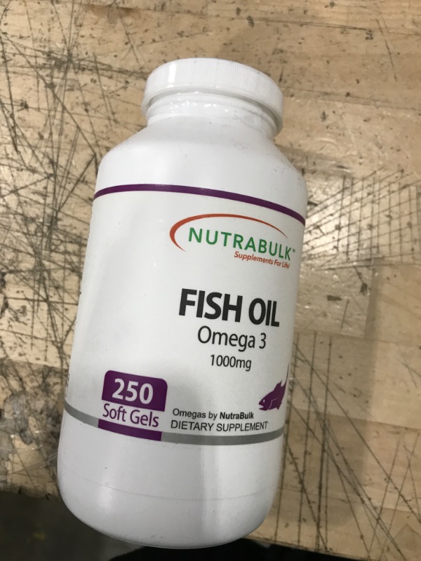 Photo 2 of best by 2024- NutraBulk Omega- Fish Oil Soft Gels 250 Count