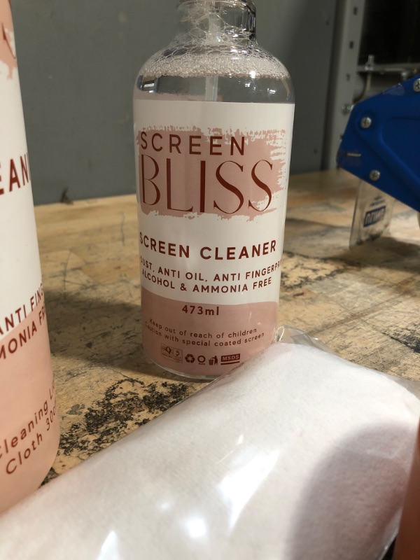 Photo 3 of SCREEN BLISS Screen Cleaner – Premium Screen Cleaner Kit with Spray and Microfiber Cloth – Gentle Screen Cleaner Spray for LED and LCD TVs, Computer Screens, Touchscreens – 473ml Spray Bottle