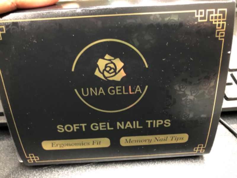Photo 1 of 
UNA GELLA Soft Gel Nails Tips Pre-file | 240 Short Coffin Gel Tips | Full Short Coffin Press On Nails 12 Sizes Full Short Coffin Nail Tips Short Coffin Fake..