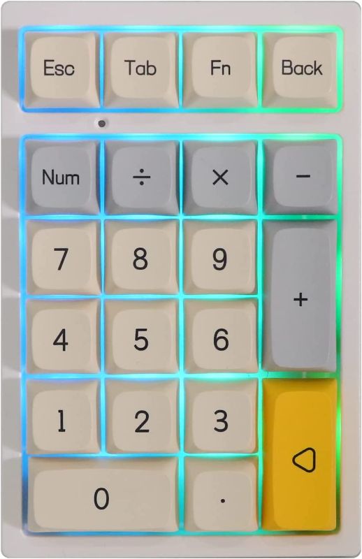 Photo 1 of EPOMAKER TH21 21 Keys Hot Swap 2.4Ghz/Bluetooth 5.0/Wired Programmable RGB Mechanical Gaming Numpad with XDA Profile PBT Keycaps for Win/Mac(TH21 Geometry...