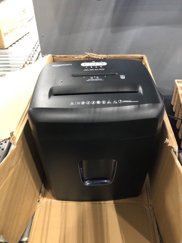 Photo 2 of Amazon Basics 15-Sheet Cross Cut Paper Shredder and Credit Card CD Shredder with 6 Gallon Bin 15 Sheet - new model Shredder