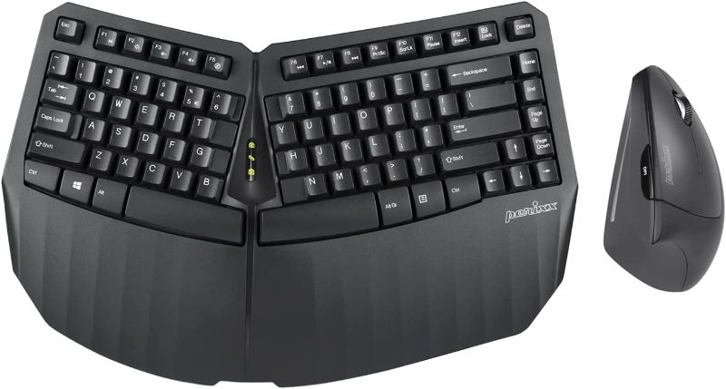 Photo 1 of **USED** Perixx PERIDUO-813B US, Wireless Ergonomic Compact Keyboard & Vertical Mouse 