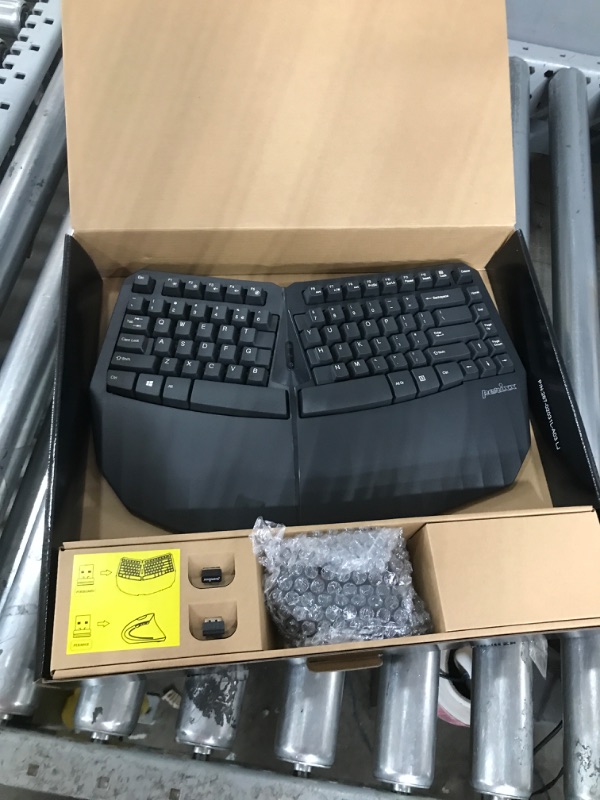 Photo 2 of Perixx PERIDUO-813B US, Wireless Ergonomic Compact Keyboard & Vertical Mouse - Bundle with a 6-Button Ergonomic Vertical Mouse - Black - US English
