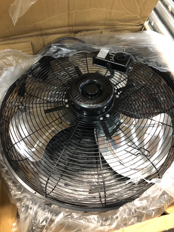 Photo 3 of **MINOR SCRATCHES**
Simple Deluxe Pedestal Standing Fan, High Velocity, Heavy Duty Metal For Industrial, Commercial, Residential, Greenhouse Use, Black stand fan