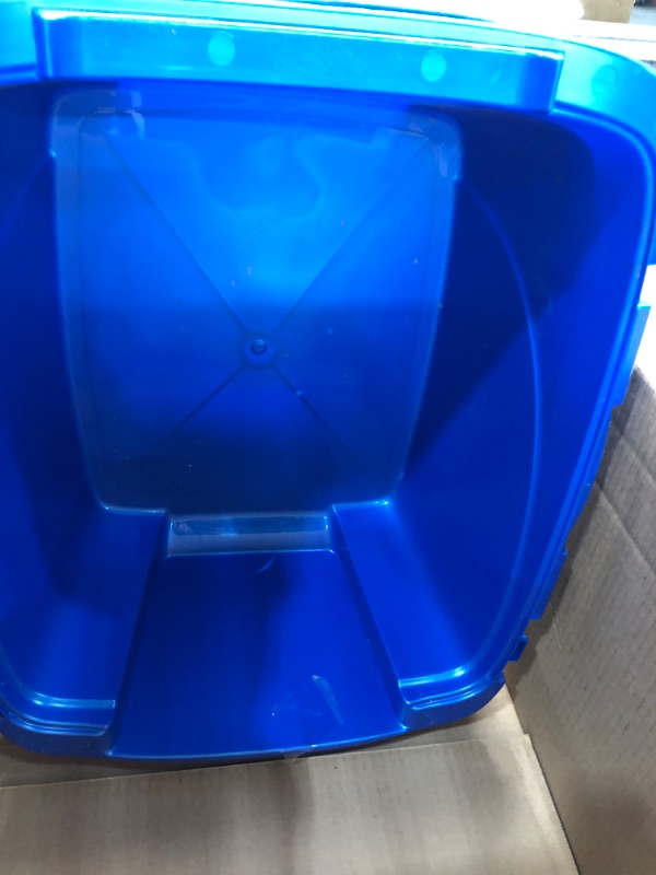 Photo 2 of **MISSING DOOR FLAP**
Van Ness Pets Odor Control Extra Large, Giant Enclosed Cat Pan with Odor Door, Hooded, Blue, CP7