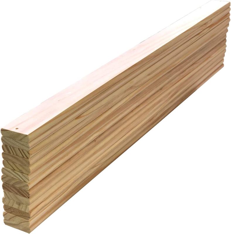 Photo 1 of 
**USED** Solid Pine Wood Slats Twin Size Bed Mattress Support Wooden Slats 39 in Long x 2.625 
