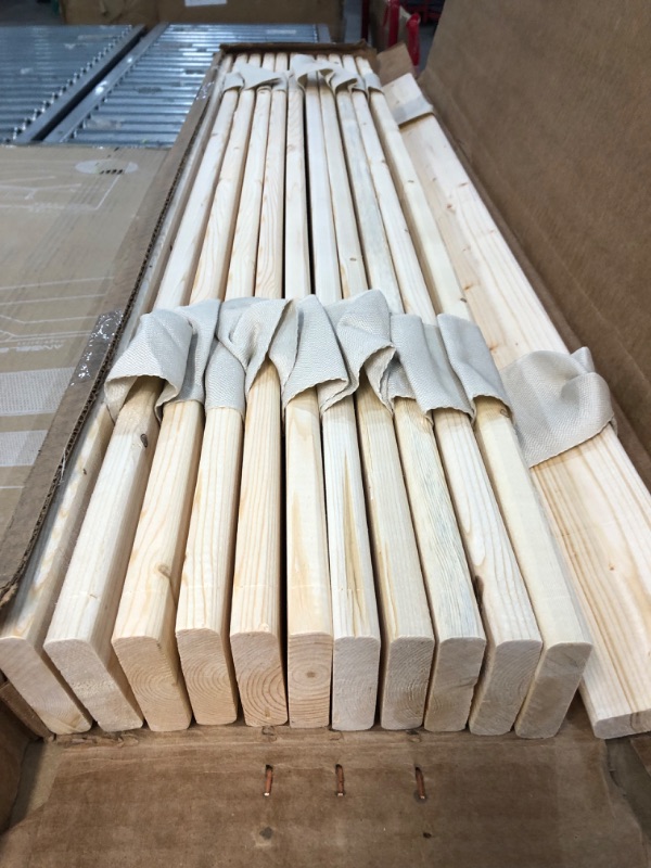 Photo 2 of 
**USED** Solid Pine Wood Slats Twin Size Bed Mattress Support Wooden Slats 39 in Long x 2.625 

