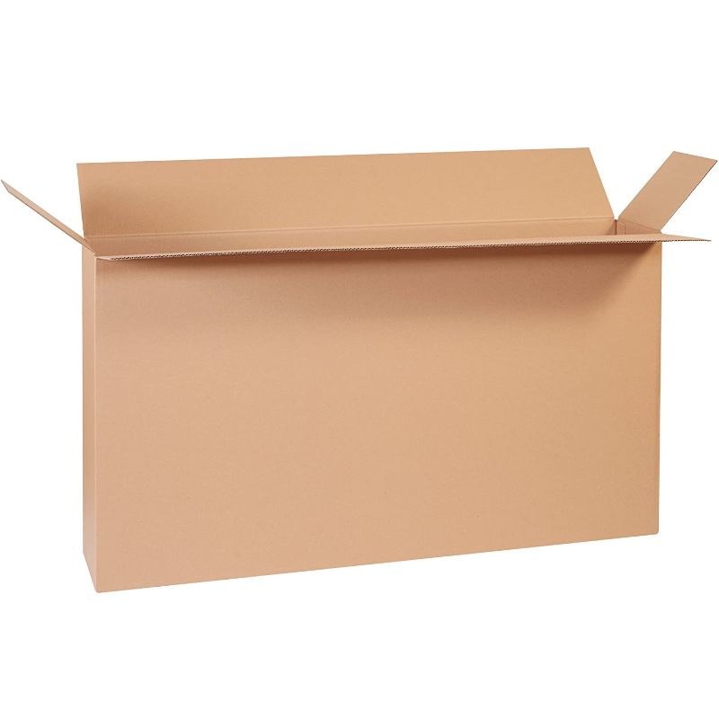 Photo 1 of 
54" x 8" x 28" Corrugated Cardboard Side Loading Boxes, Kraft, Pack of 5, for Shipping, Packing and Moving, by Choice Shipping Supplies