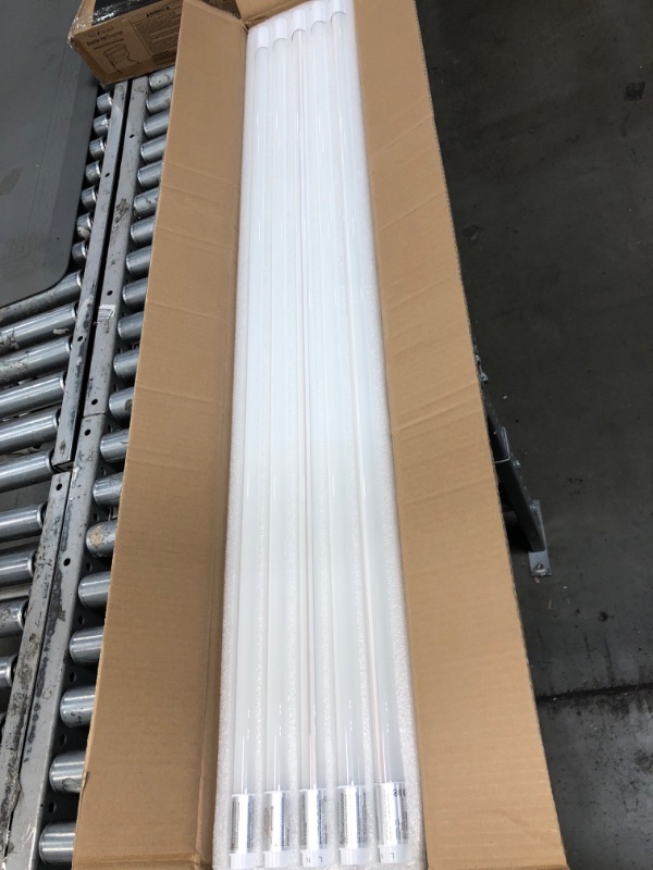 Photo 2 of 20 Pack 4FT LED T8 Hybrid Type A+B Light Tube, 18W, Plug & Play or Ballast Bypass, Single-Ended OR Double-Ended, 5000K, 2400lm, Frosted Cover, T8 T10 T12 for G13, , 120-277V, UL Listed 4 Ft | 5000k