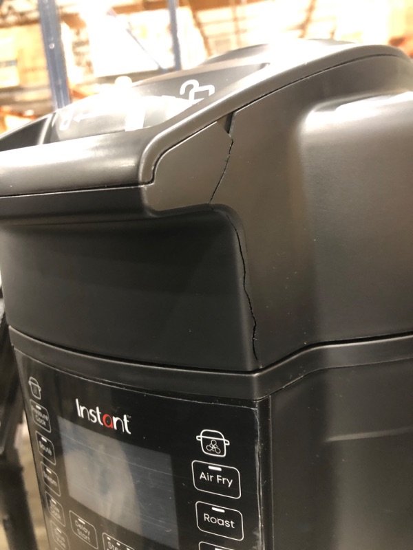Photo 4 of ***CRACKED ON THE SIDE HARD TO OPENInstant Pot Duo Crisp Ultimate Lid, 13-in-1 Air Fryer and Pressure Cooker Combo, Sauté, Slow Cook, Bake, Steam, Warm, Roast, Dehydrate, Sous Vide, & Proof, App With Over 800 Recipes, 6.5 Quart 6.5QT Ultimate