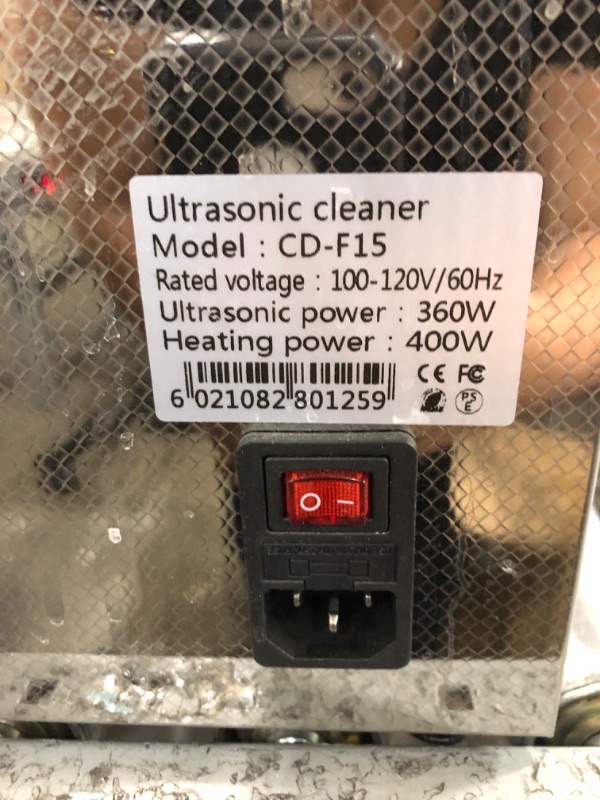 Photo 3 of Olenyer Ultrasonic Cleaner Machine 15L lab Professional Ultra Sonic Glasses Cleaning Hypersonic Heated Large Carburetor for Diamonds,Eyeglass,Hornady,Ring,Food,Gun Parts,Watches,Denture 15L Single Frequency 40KHz