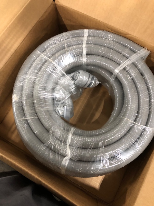 Photo 2 of 3/4inch 50ft Electrical Conduit Kit,with 5 Straight and 3 Angle Fittings Included,Flexible Non Metallic Liquid Tight Electrical Conduit(3/4" Dia, 50 Feet) 3/4IN,50FT