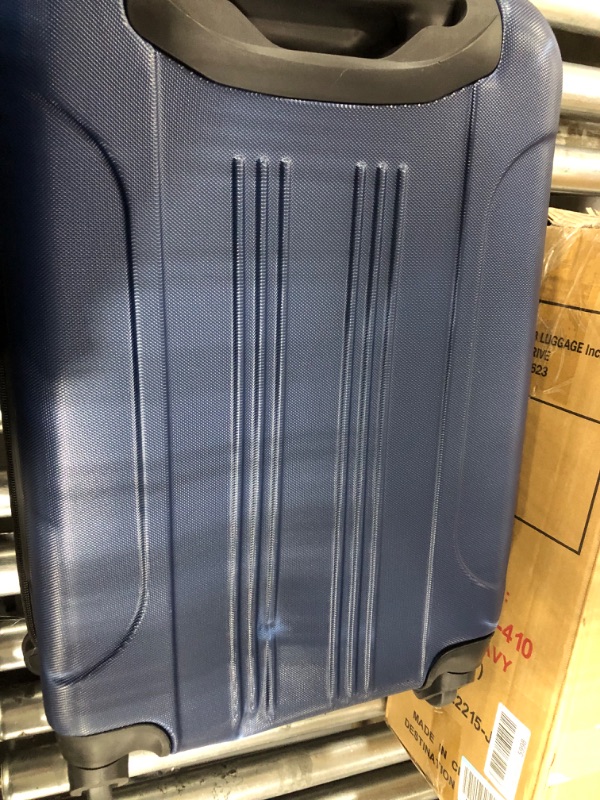 Photo 4 of **MINOR DENTS, SEE PHOTOS**
Travelers Club Cosmo Hardside Spinner Luggage, Navy Blue, Carry-On 20-Inch Carry-On 20-Inch Navy Blue