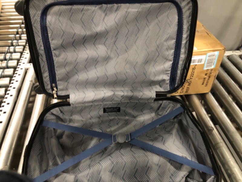 Photo 1 of **MINOR DENTS, SEE PHOTOS**
Travelers Club Cosmo Hardside Spinner Luggage, Navy Blue, Carry-On 20-Inch Carry-On 20-Inch Navy Blue